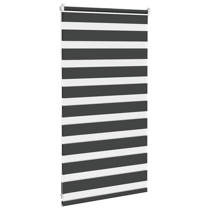 Doppelrollo Schwarz 70x100 cm Stoffbreite 65,9 cm Polyester