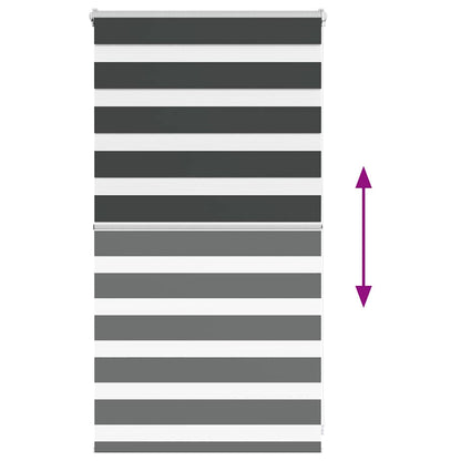 Doppelrollo Schwarz 85x100 cm Stoffbreite 80,9 cm Polyester