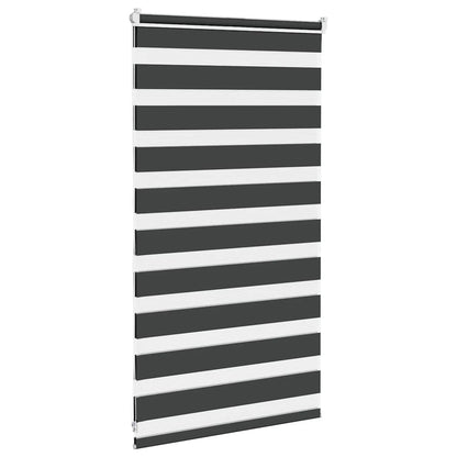 Doppelrollo Schwarz 90x100 cm Stoffbreite 85,9 cm Polyester