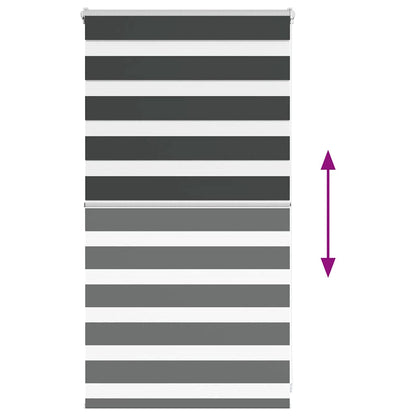 Doppelrollo Schwarz 90x100 cm Stoffbreite 85,9 cm Polyester