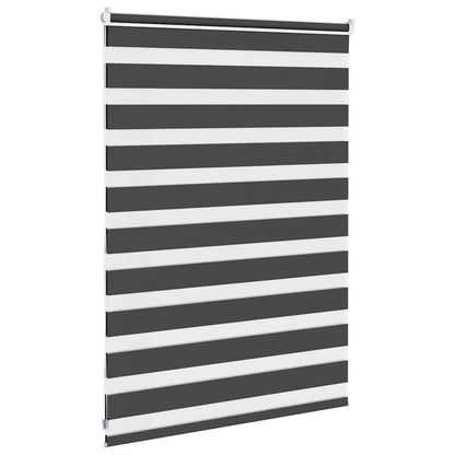Doppelrollo Schwarz 95x100 cm Stoffbreite 90,9 cm Polyester