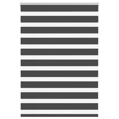 Doppelrollo Schwarz 110x100 cm Stoffbreite 105,9 cm Polyester
