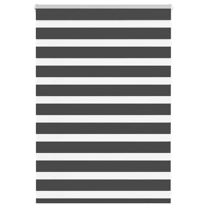 Doppelrollo Schwarz 115x100 cm Stoffbreite 110,9 cm Polyester