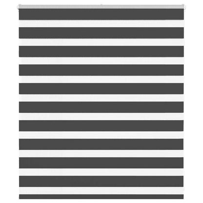 Doppelrollo Schwarz 130x100 cm Stoffbreite 125,9 cm Polyester