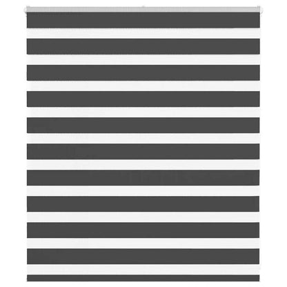 Doppelrollo Schwarz 135x100 cm Stoffbreite 130,9 cm Polyester