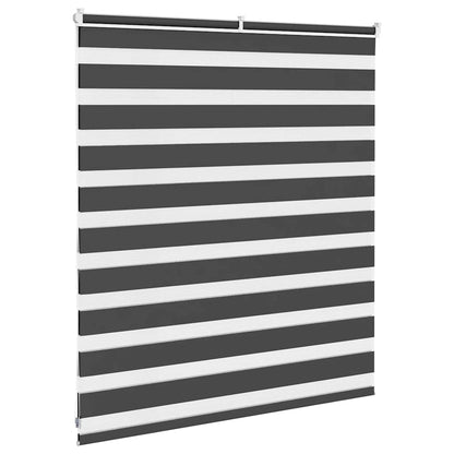 Doppelrollo Schwarz 135x100 cm Stoffbreite 130,9 cm Polyester