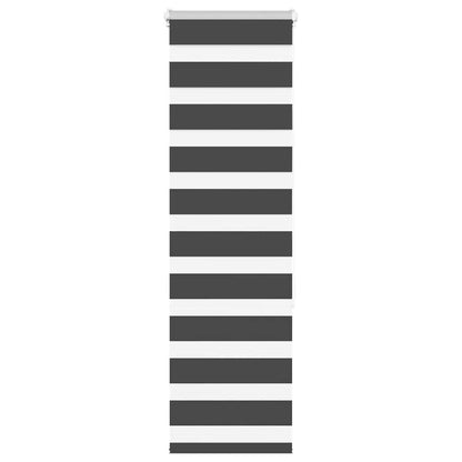 Doppelrollo Schwarz 40x150 cm Stoffbreite 35,9 cm Polyester