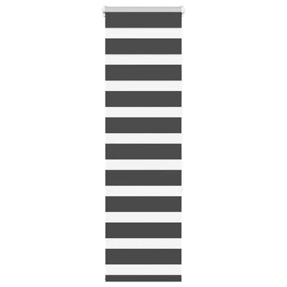 Doppelrollo Schwarz 45x150 cm Stoffbreite 40,9 cm Polyester