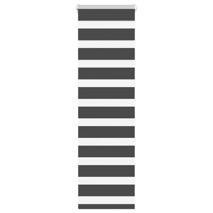 Doppelrollo Schwarz 50x150 cm Stoffbreite 45,9 cm Polyester