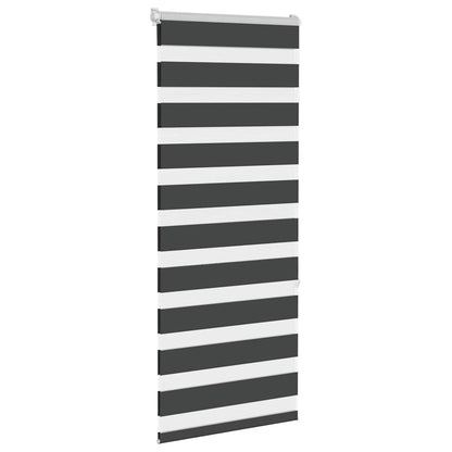 Doppelrollo Schwarz 60x150 cm Stoffbreite 55,9 cm Polyester