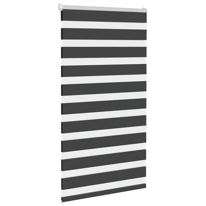 Doppelrollo Schwarz 80x150 cm Stoffbreite 75,9 cm Polyester