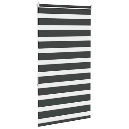 Doppelrollo Schwarz 80x150 cm Stoffbreite 75,9 cm Polyester