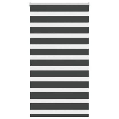 Doppelrollo Schwarz 85x150 cm Stoffbreite 80,9 cm Polyester