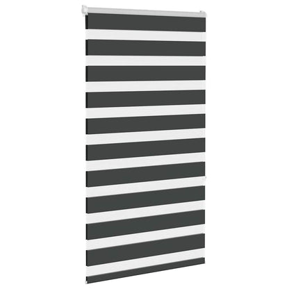 Doppelrollo Schwarz 85x150 cm Stoffbreite 80,9 cm Polyester