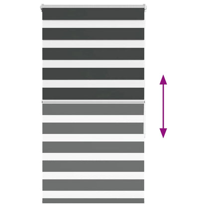 Doppelrollo Schwarz 85x150 cm Stoffbreite 80,9 cm Polyester