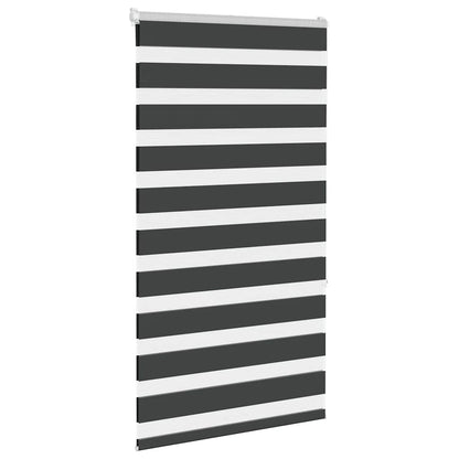 Doppelrollo Schwarz 90x150 cm Stoffbreite 85,9 cm Polyester