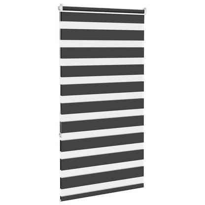 Doppelrollo Schwarz 90x150 cm Stoffbreite 85,9 cm Polyester