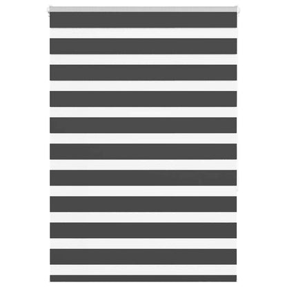 Doppelrollo Schwarz 95x150 cm Stoffbreite 90,9 cm Polyester