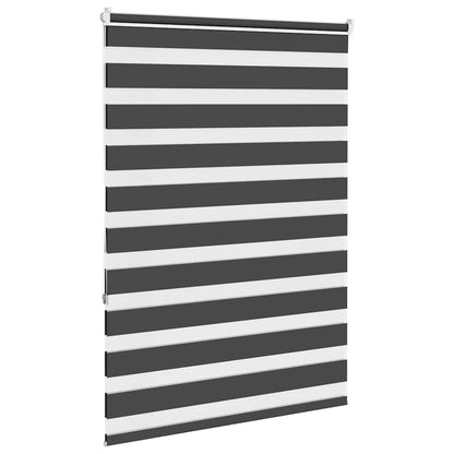Doppelrollo Schwarz 95x150 cm Stoffbreite 90,9 cm Polyester