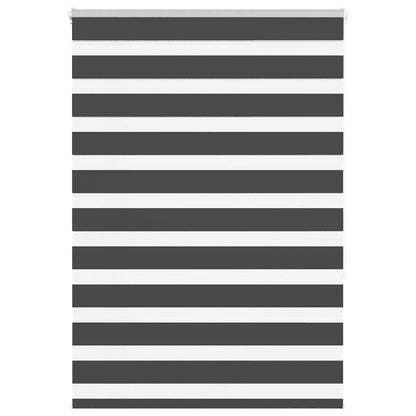 Doppelrollo Schwarz 110x150 cm Stoffbreite 105,9 cm Polyester
