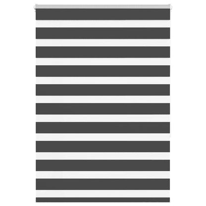 Doppelrollo Schwarz 115x150 cm Stoffbreite 110,9 cm Polyester