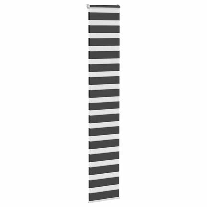 Doppelrollo Schwarz 40x200 cm Stoffbreite 35,9 cm Polyester