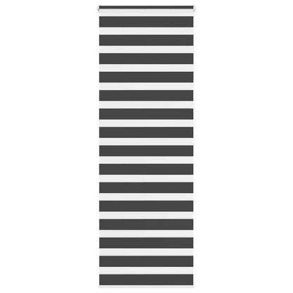 Doppelrollo Schwarz 85x200 cm Stoffbreite 80,9 cm Polyester