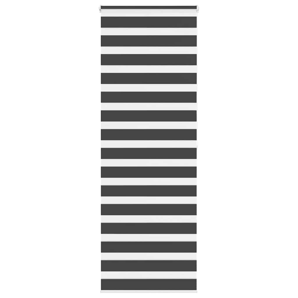 Doppelrollo Schwarz 90x200 cm Stoffbreite 85,9 cm Polyester