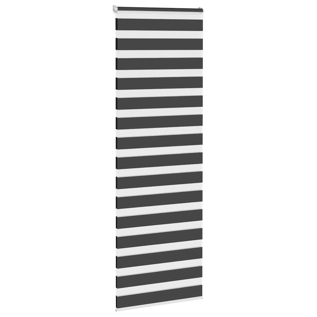 Doppelrollo Schwarz 90x200 cm Stoffbreite 85,9 cm Polyester