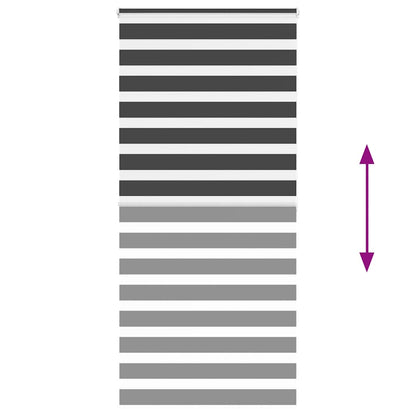 Doppelrollo Schwarz 95x200 cm Stoffbreite 90,9 cm Polyester