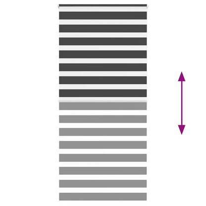 Doppelrollo Schwarz 110x200 cm Stoffbreite 105,9 cm Polyester