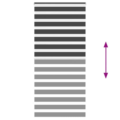 Doppelrollo Schwarz 115x200 cm Stoffbreite 110,9 cm Polyester