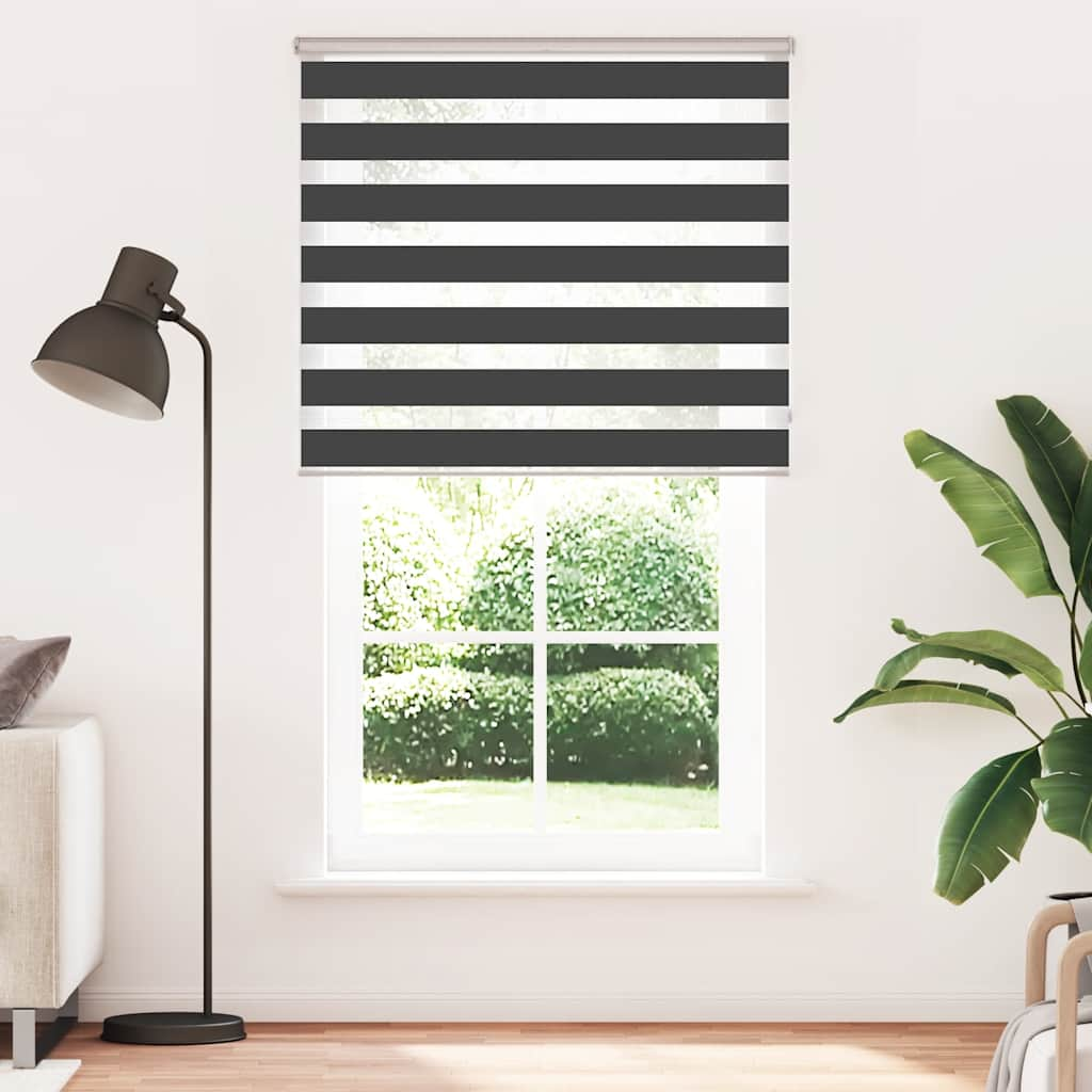 Zebrarollo Schwarz 120x200 cm Stoffbreite 115,9 cm Polyester