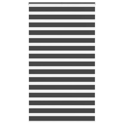 Doppelrollo Schwarz 125x200 cm Stoffbreite 120,9 cm Polyester