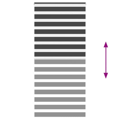 Doppelrollo Schwarz 100x230 cm Stoffbreite 95,9 cm Polyester