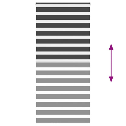 Doppelrollo Schwarz 115x230 cm Stoffbreite 110,9 cm Polyester