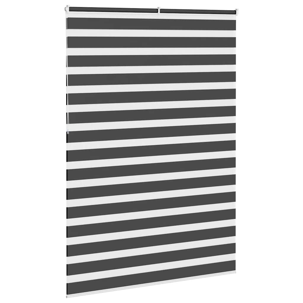 Doppelrollo Schwarz 160x230 cm Stoffbreite 155,9 cm Polyester