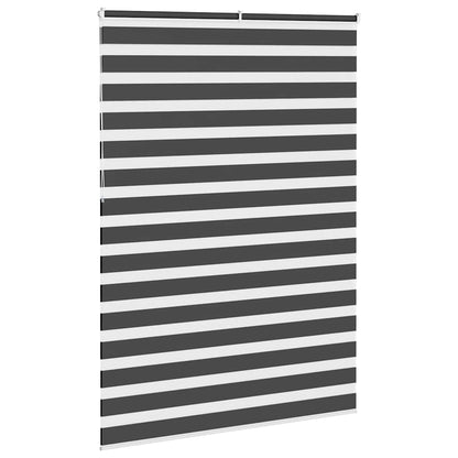 Doppelrollo Schwarz 165x230 cm Stoffbreite 160,9 cm Polyester