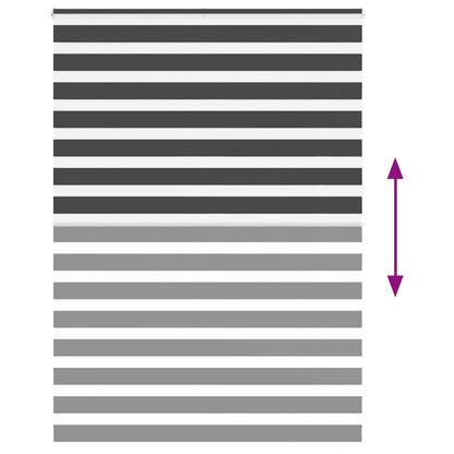Doppelrollo Schwarz 165x230 cm Stoffbreite 160,9 cm Polyester