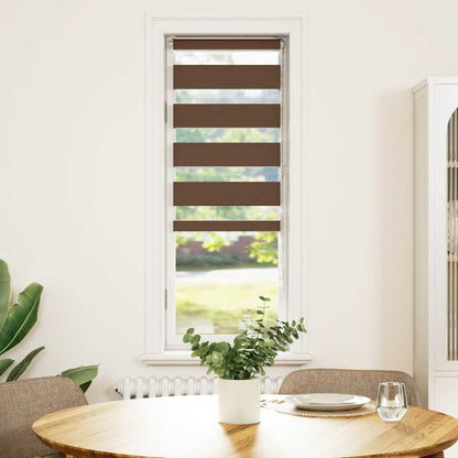 Doppelrollo Braun 40x100 cm Stoffbreite 35,9 cm Polyester