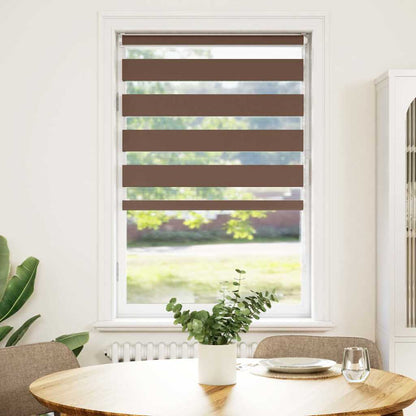 Doppelrollo Braun 80x100 cm Stoffbreite 75,9 cm Polyester