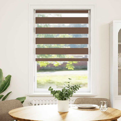 Doppelrollo Braun 90x100 cm Stoffbreite 85,9 cm Polyester