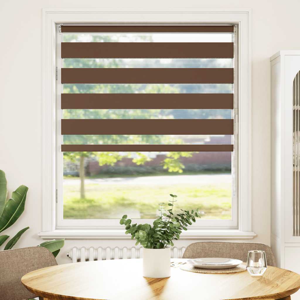 Doppelrollo Braun 100x100 cm Stoffbreite 95,9 cm Polyester
