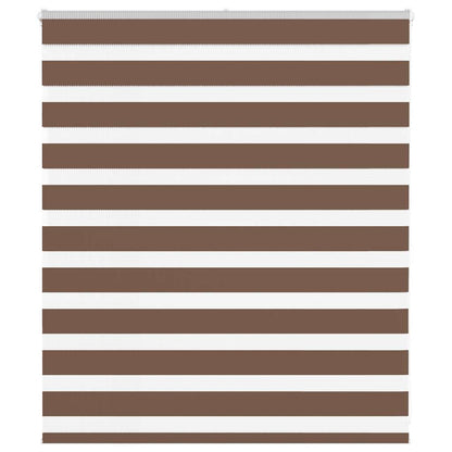 Doppelrollo Braun 125x100 cm Stoffbreite 120,9 cm Polyester