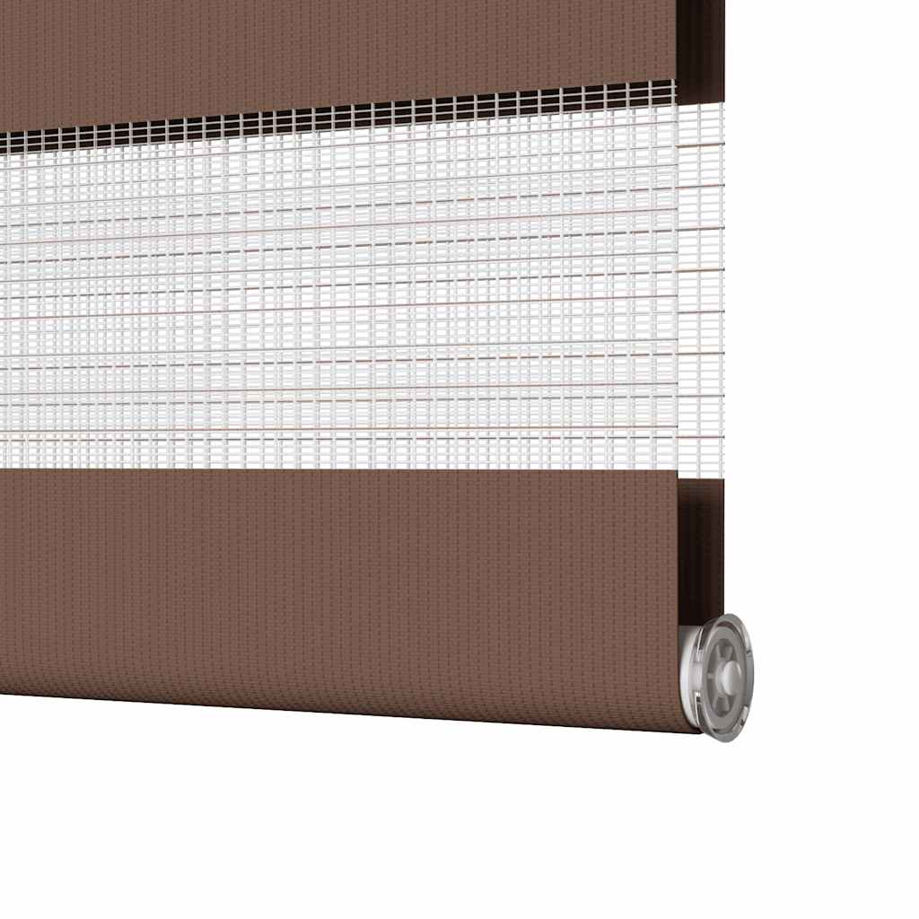 Doppelrollo Braun 130x100 cm Stoffbreite 125,9 cm Polyester
