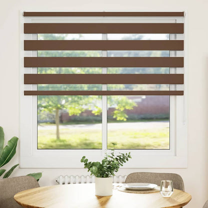 Doppelrollo Braun 145x100 cm Stoffbreite 140,9 cm Polyester