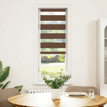 Doppelrollo Braun 40x150 cm Stoffbreite 35,9 cm Polyester