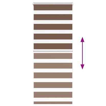 Doppelrollo Braun 60x150 cm Stoffbreite 55,9 cm Polyester