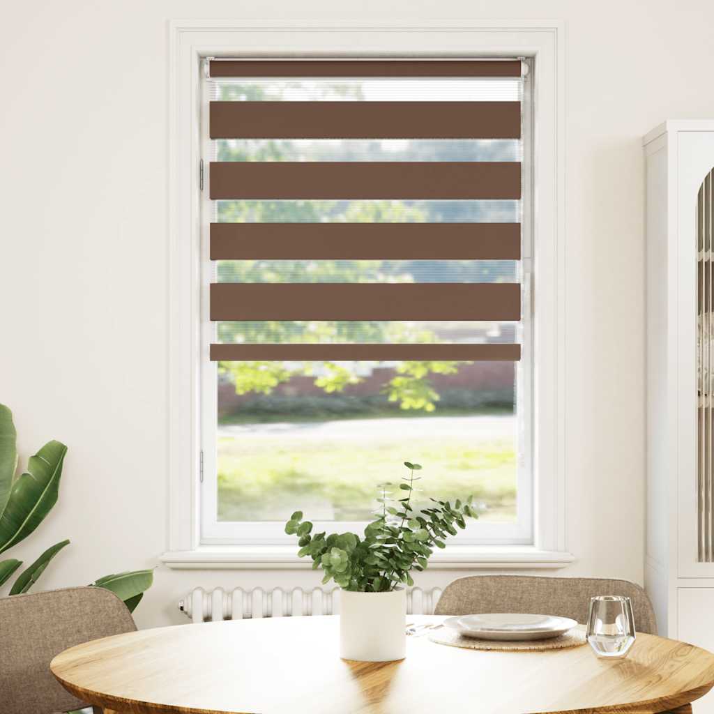 Doppelrollo Braun 75x150 cm Stoffbreite 70,9 cm Polyester