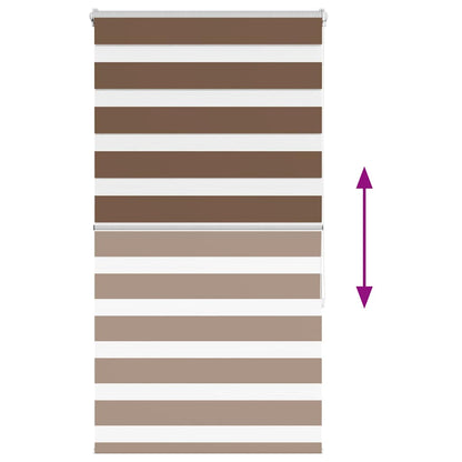 Doppelrollo Braun 85x150 cm Stoffbreite 80,9 cm Polyester